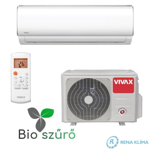 VIVAX M DESIGN Klíma ACP-24CH70AEMI 7,0 kW Bio szűrővel Okos otthon kompatibilis Utolsó mód memória